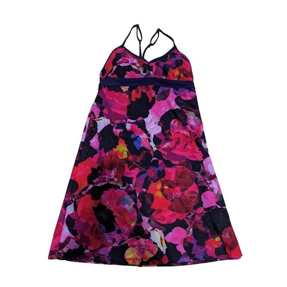 Athleta Women's Small Pink Abstract Floral Mystique Shorebreak Swim Dress - Picture 1 of 7